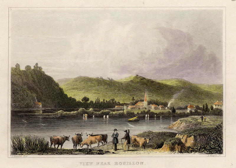 afbeelding van prent View near Rouillon van R. Warwick, naar J. Russell (Rouillon)
