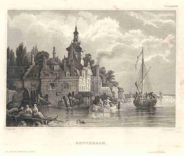 afbeelding van prent Rotterdam van C. Reiss, B. Metzeroth (Rotterdam)