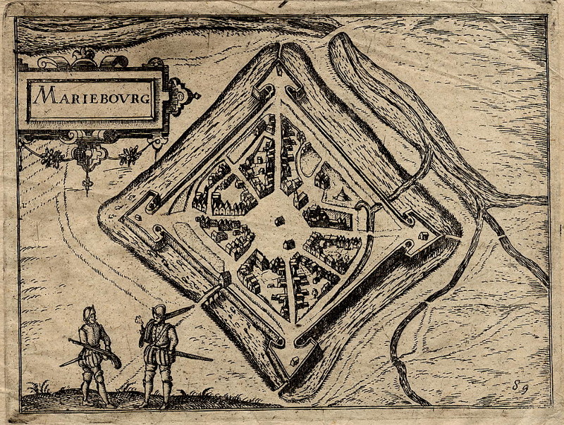 afbeelding van plattegrond Mariebourg van Lodovico Guicciardini (Mariembourg)