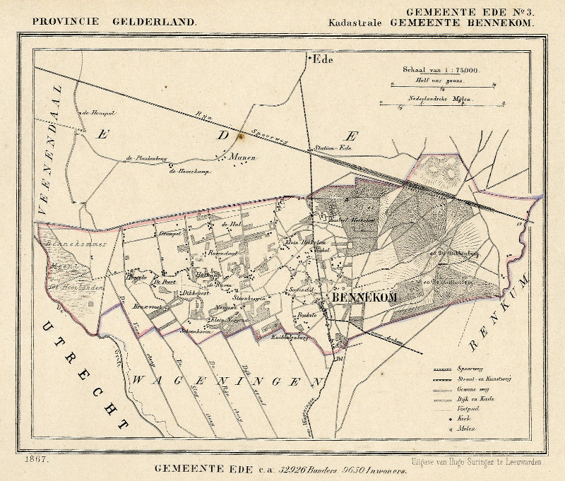 afbeelding van Kuyperkaart Ede (Kad gem Bennekom) van Kuyper (Kuijper)