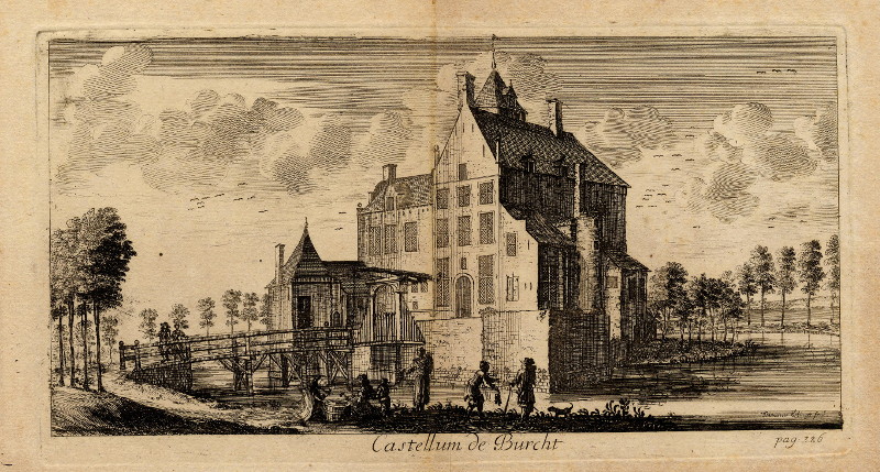 afbeelding van prent Castellum de Burcht van Franciscus Erlinger (Antwerpen)
