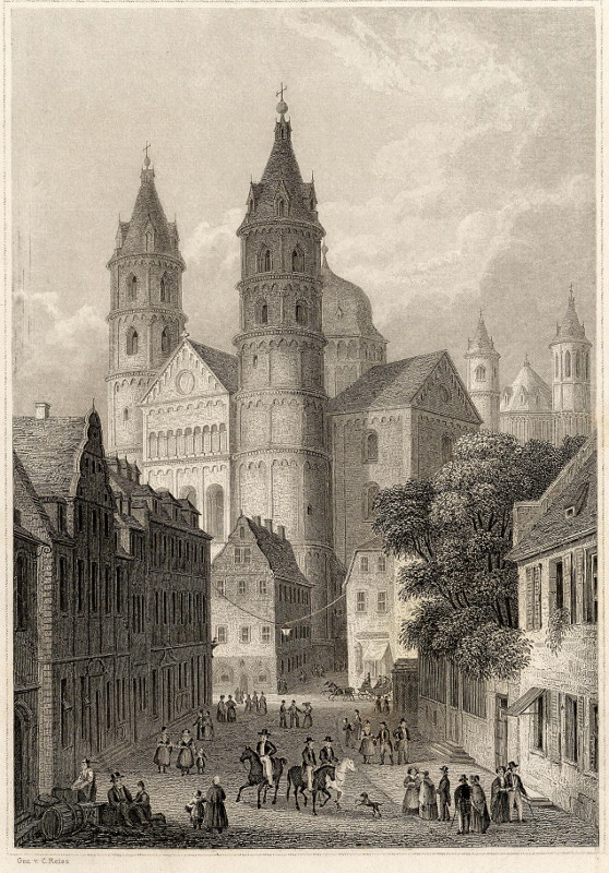 afbeelding van prent Worms:- Der Dom van C. Reiss (Worms)