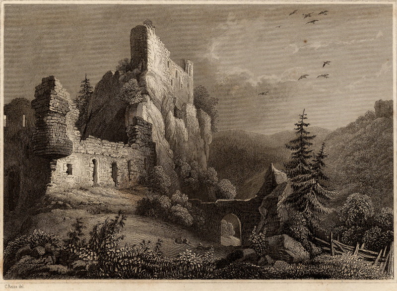 afbeelding van prent Die Burg Sperberstein in Bayerschen Rheinkreise van C. Reiss (Bayerschen Rheinkreise)
