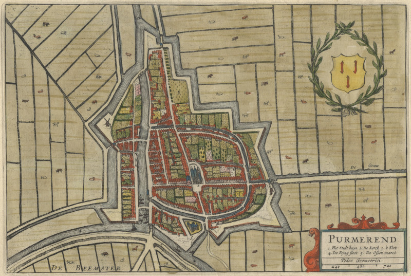 afbeelding van plattegrond Purmerend van Joan Blaeu (Purmerend)