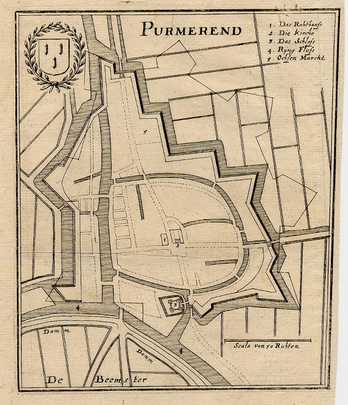 afbeelding van plattegrond Purmerend van Merian (Purmerend)