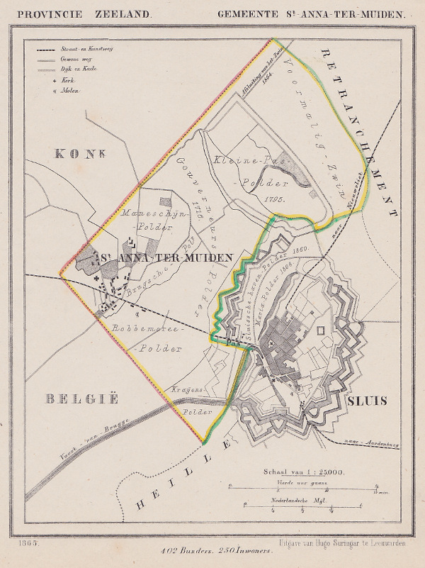 afbeelding van Kuyperkaart Gemeente St. Anna-ter-Muiden van J.kuyper