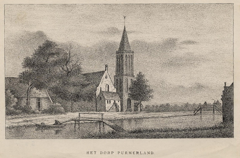 afbeelding van prent Het dorp Purmerland van nn (Purmerland)