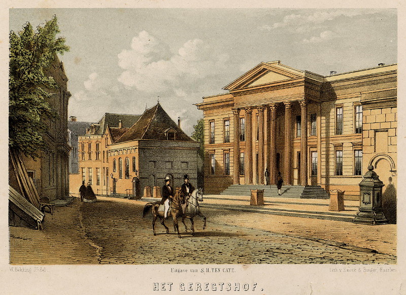 afbeelding van prent Het geregtshof van W. Hekking (Zwolle)