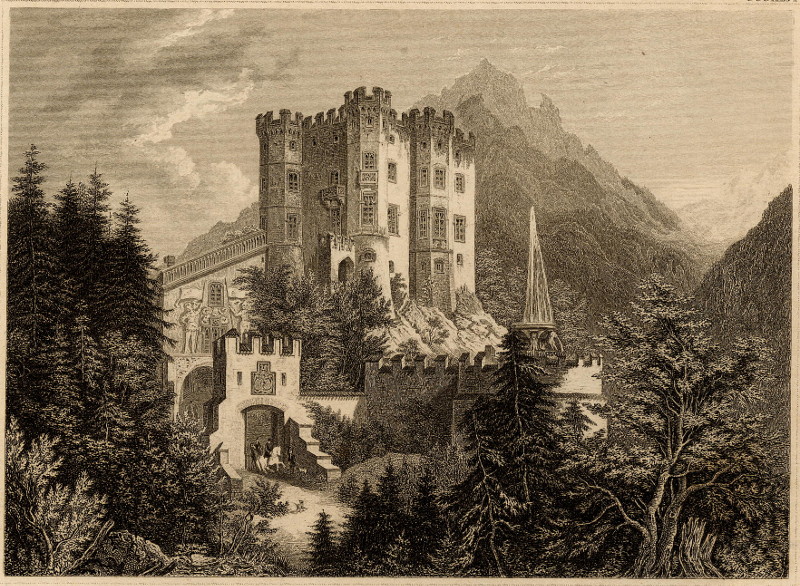 afbeelding van prent Hohenschwangau van nn (Hohenschwangau)