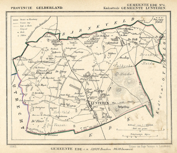 afbeelding van Kuyperkaart Ede (Kad gem Lunteren) van Kuyper (Kuijper)