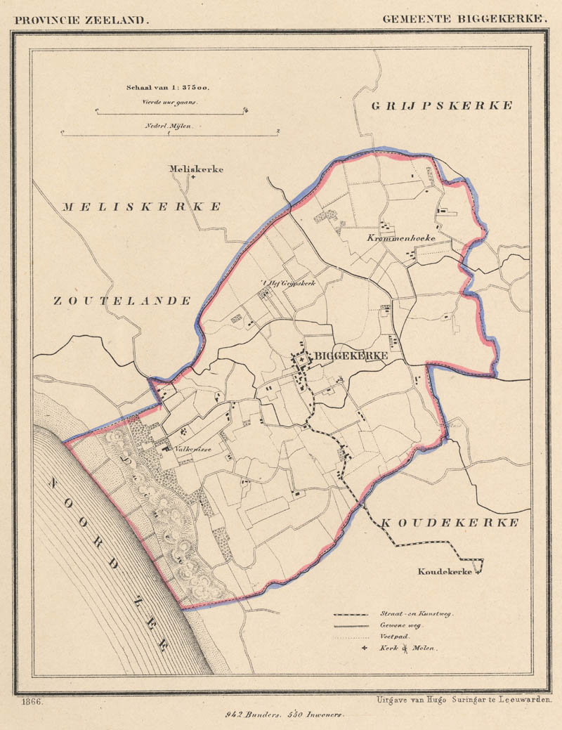 afbeelding van Kuyperkaart Gemeente Biggekerke van J Kuyper