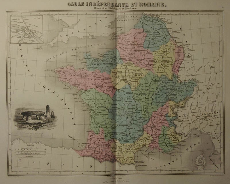 afbeelding van kaart Gaule Independante er Romaine van Desbuisson, A.T. Chartier 