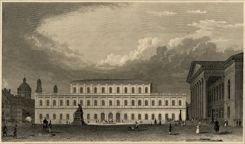 afbeelding van prent Le Chateau Royal a Münich (capitale de la Baviere) van nn (München, Munich)