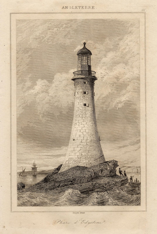 afbeelding van prent Phare d´Edystone van Lemaitre (Eddystone Rocks)