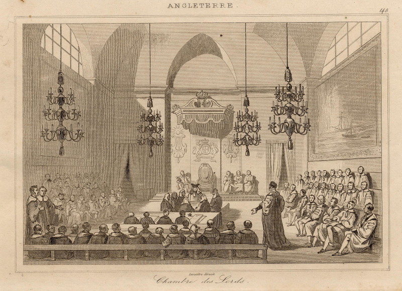 afbeelding van prent Chambre de Lords van Lemaitre (Londen, London)