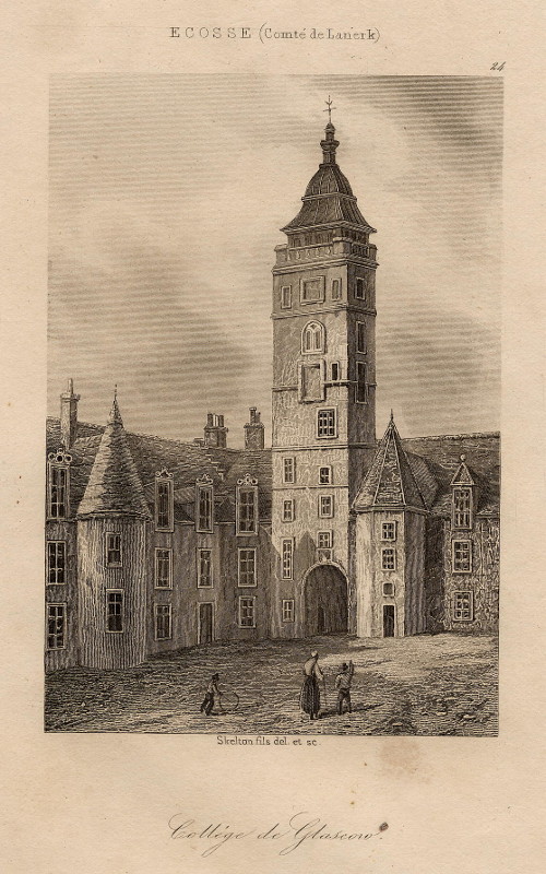 afbeelding van prent Collége de Glascow van Joseph Skelton en zonen (Glasgow)