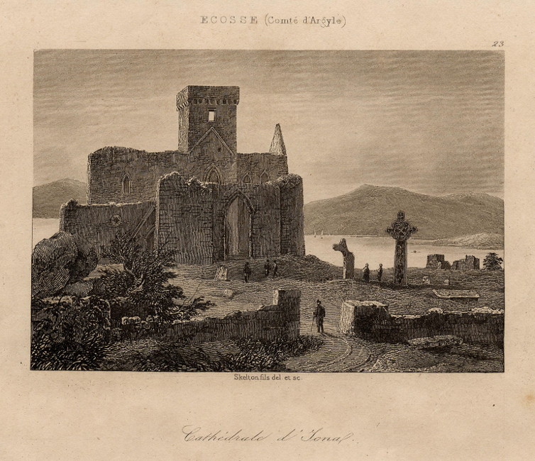 afbeelding van prent Cathédrale d´Iona van Joseph Skelton en zonen (Iona)