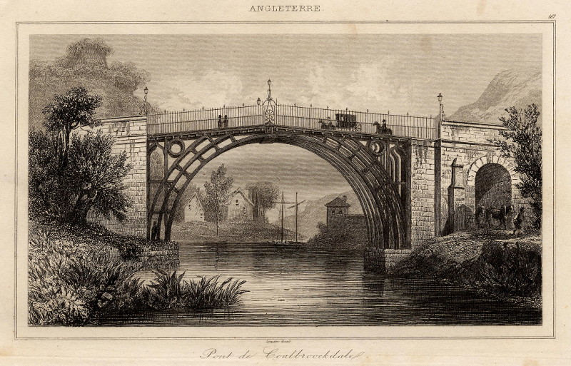 afbeelding van prent Pont de Coalbroockdale van Lemaitre (Coalbrookdale)