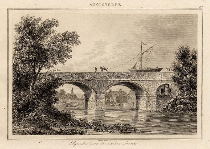 afbeelding van prent Aqueduc sur la rivière Irwel van Lemaitre (Manchester)