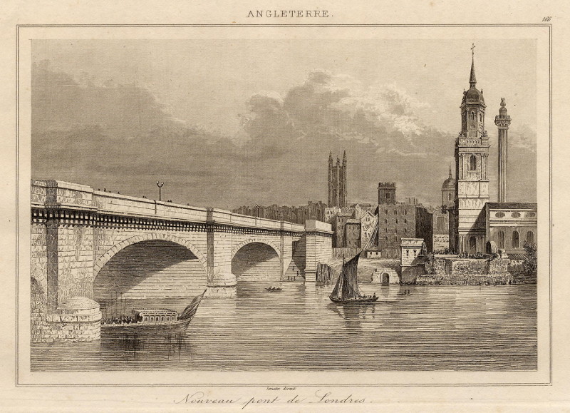 afbeelding van prent Nouveau pont de Londres van Lemaitre (Londen, London)