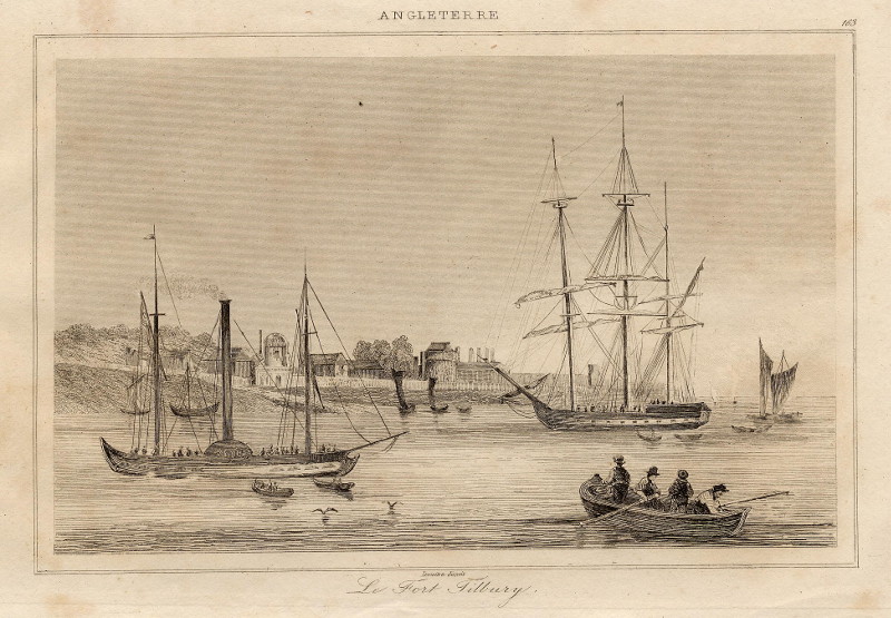 afbeelding van prent Le Fort Tilbury van Lemaitre (Tilbury)