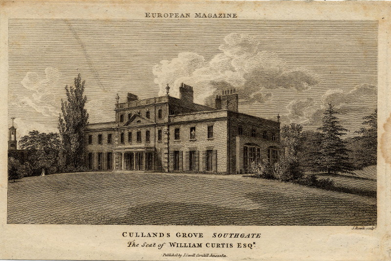 afbeelding van prent Culland´s Grove Southgate, the Seat of William Curtus Esqr. van S. Rawle (Southgate)