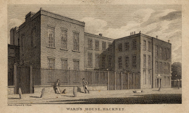 afbeelding van prent Ward´s House, Hackney van S. Rawle (Londen, London)