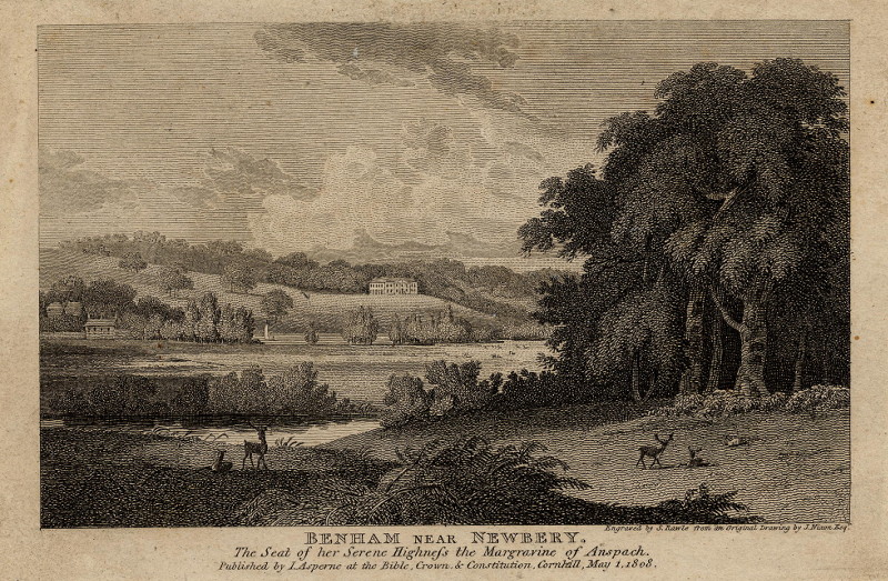 afbeelding van prent Benham near Newbery van S. Rawle, J. Nixon (Newbury)