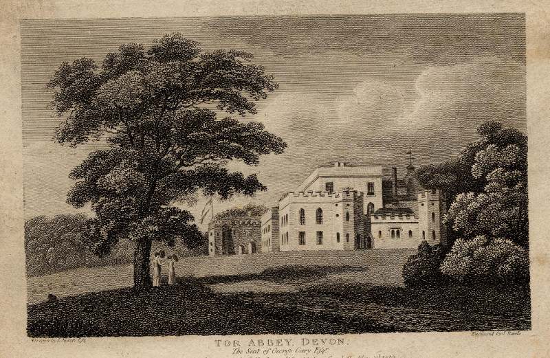 afbeelding van prent Tor Abbey, Devon van S. Rawle, J. Nixon (Torquay)