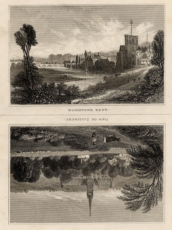afbeelding van prent Maidstone, Kent. View of Salisbury. van nn (Maidstone, Salisbury)