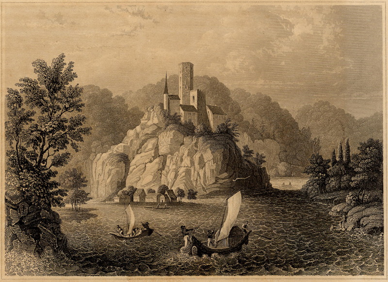 afbeelding van prent Schloss Heckersdorf an der Donau van nn (Heckersdorf)