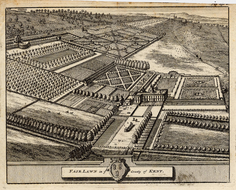 afbeelding van prent Fair Lawn in the County of Kent van Johannes Kip, naar Leonard Knyff (Sevenoaks)