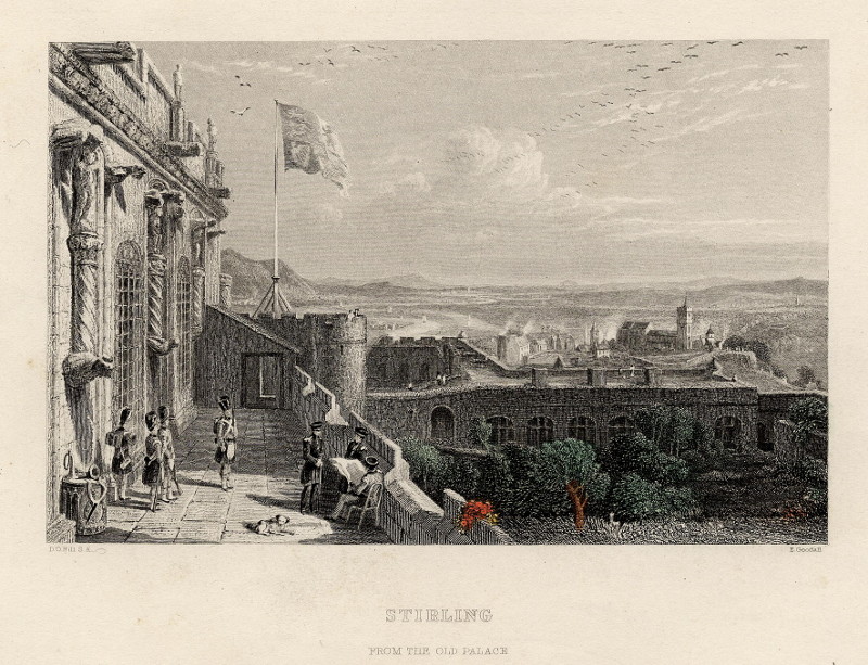 afbeelding van prent Stirling from the old palace van E. Goodall, D.O.Hill S.A. (Stirling)