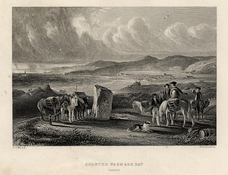 afbeelding van prent Shanter farm and bay, Carrick van W. Richardson, D.O. Hill S.A.  (Carrick)