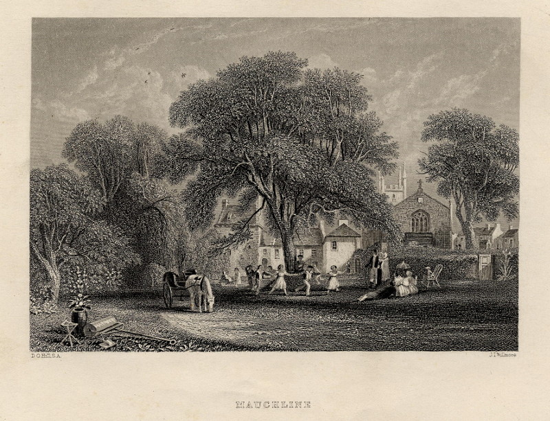 afbeelding van prent Mauchline, Gavin Hamilton´s house van J.T. Willmore, D.O. Hill S.A. (Mauchline)