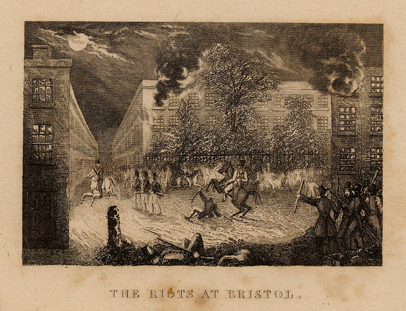 afbeelding van prent The riots at Bristol van nn (Bristol)