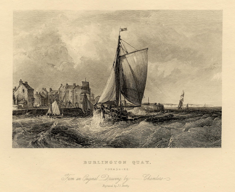 afbeelding van prent Burlington Quay, Yorkshire van J.C. Bentley, naar G. Chambers (Bridlington)