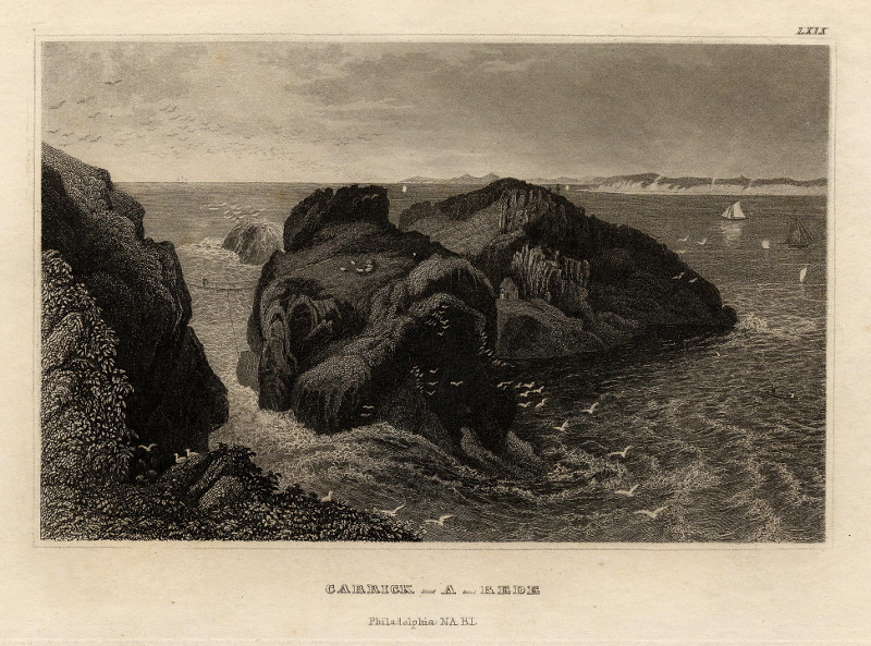 afbeelding van prent Carrick-a-Rede van nn (Ballintoy)