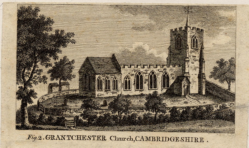 afbeelding van prent Grantchester church, Cambridgeshire van F. Carey (Grantchester)