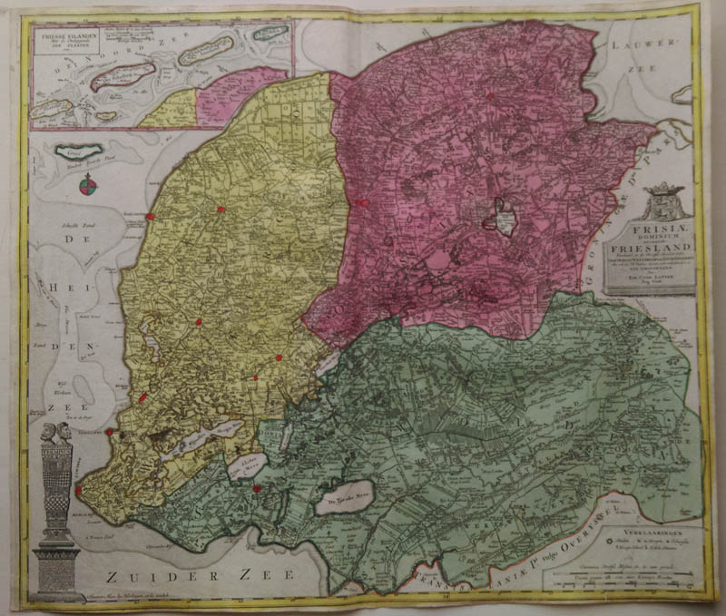 afbeelding van kaart Frisiae Dominium vernacule Friesland van Lotter, Tobias Conrad