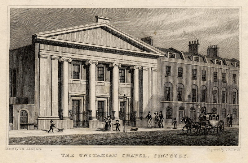 afbeelding van prent The Unitarian Chapel, Finsbury van J.F. Havell, T.H. Shepherd (Londen, London) afbeelding van prent The Unitarian Chapel, Finsbury van J.F. Havell, T.H. Shepherd (Londen, London)
