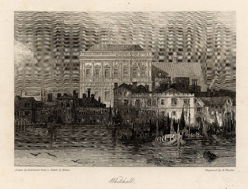afbeelding van prent Whitehall van E. Finden, D. Roberts, Hollar (Londen, London)