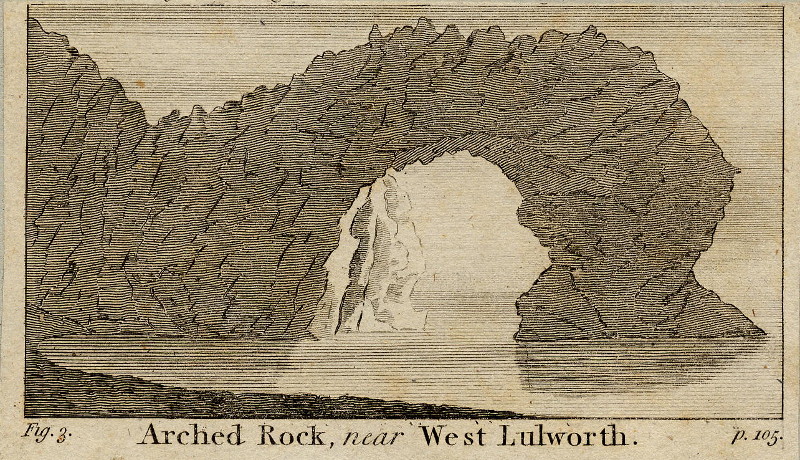 afbeelding van prent Arched Rock, near West Lulworth van nn (Lulworth)