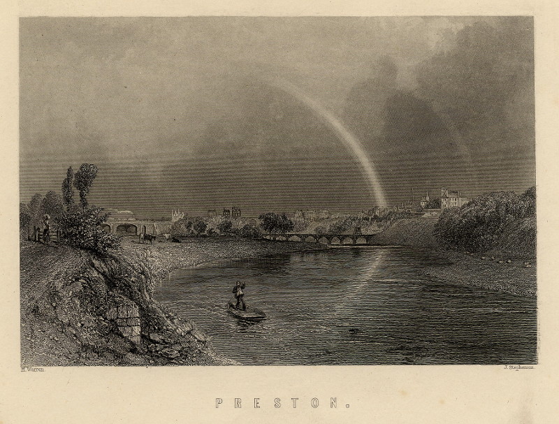 afbeelding van prent Preston van J. Stephenson, H. Warren (Preston)