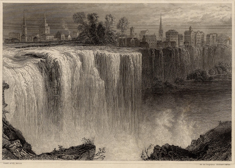 afbeelding van prent Genessee Falls, Rochester van nn (Rochester)