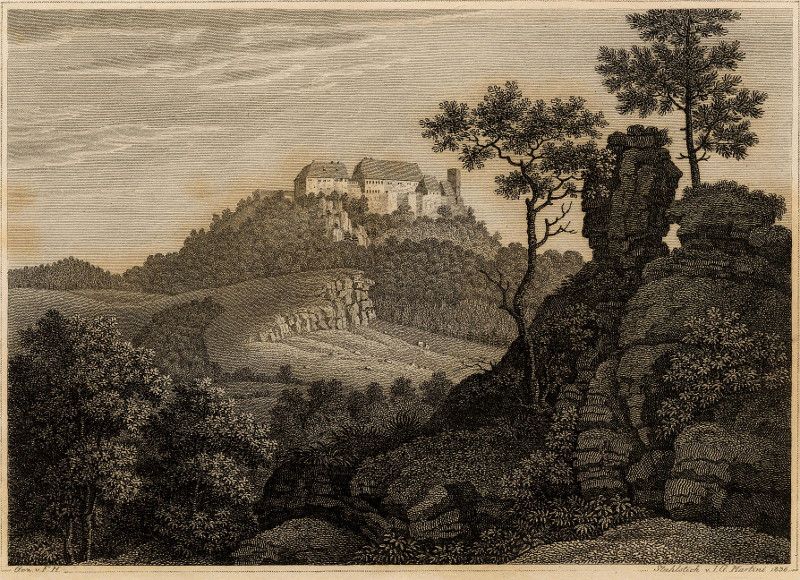 afbeelding van prent Die Wartburg von der Nordwestseite van nn (Wartburg)