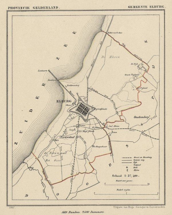 afbeelding van Kuyperkaart Elburg van Kuyper (Kuijper)