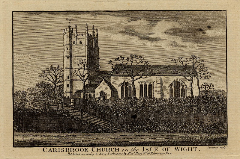 afbeelding van prent Carisbrook Church in the Isle of Wight van Sparrow (Wight)