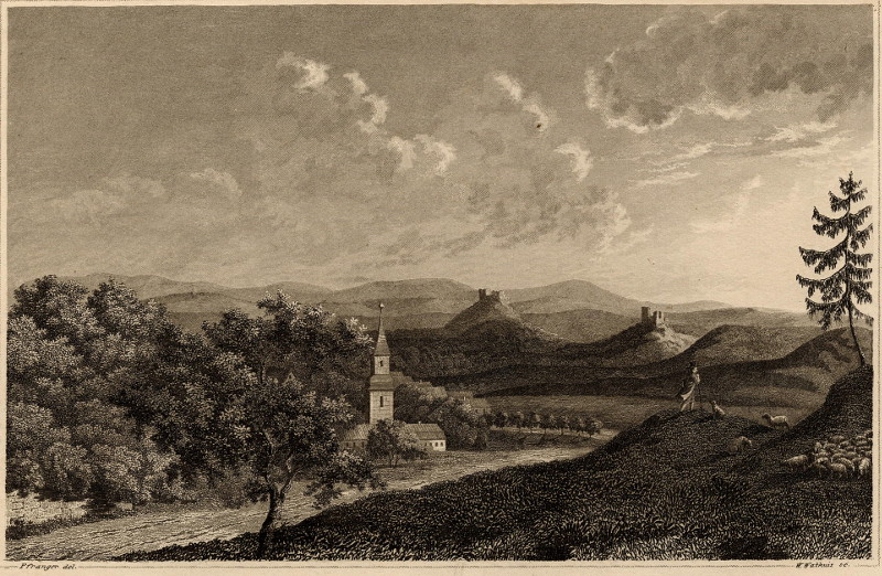afbeelding van prent Gleichen und Mühlberg in Thüringen van Pfranger, W. Wathuis (Thüringen)