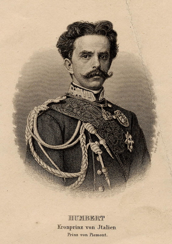 afbeelding van prent Humbert, Kronprinz von Italien, Prinz von Piemont van Carl Mayer (Adel, )